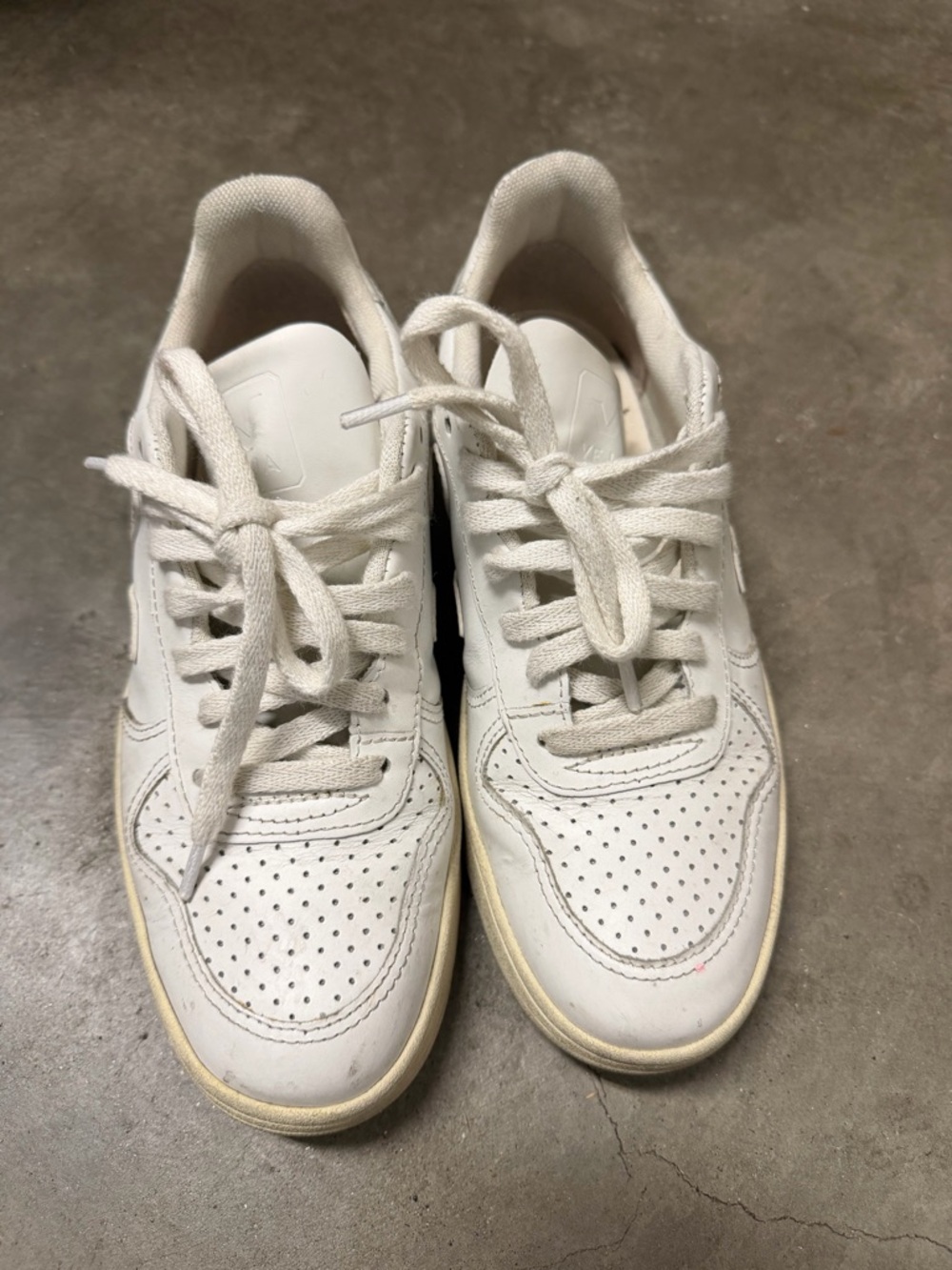 Veja White Leather Sneakers